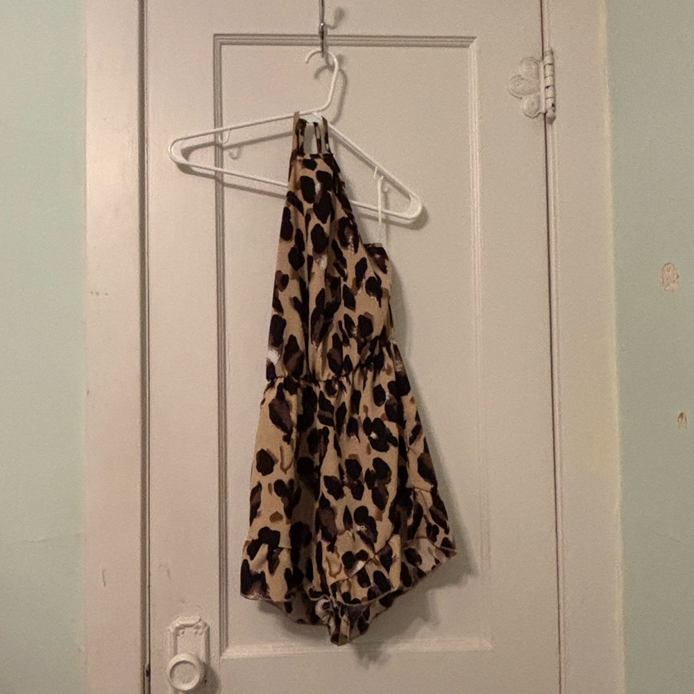 Leopard print romper